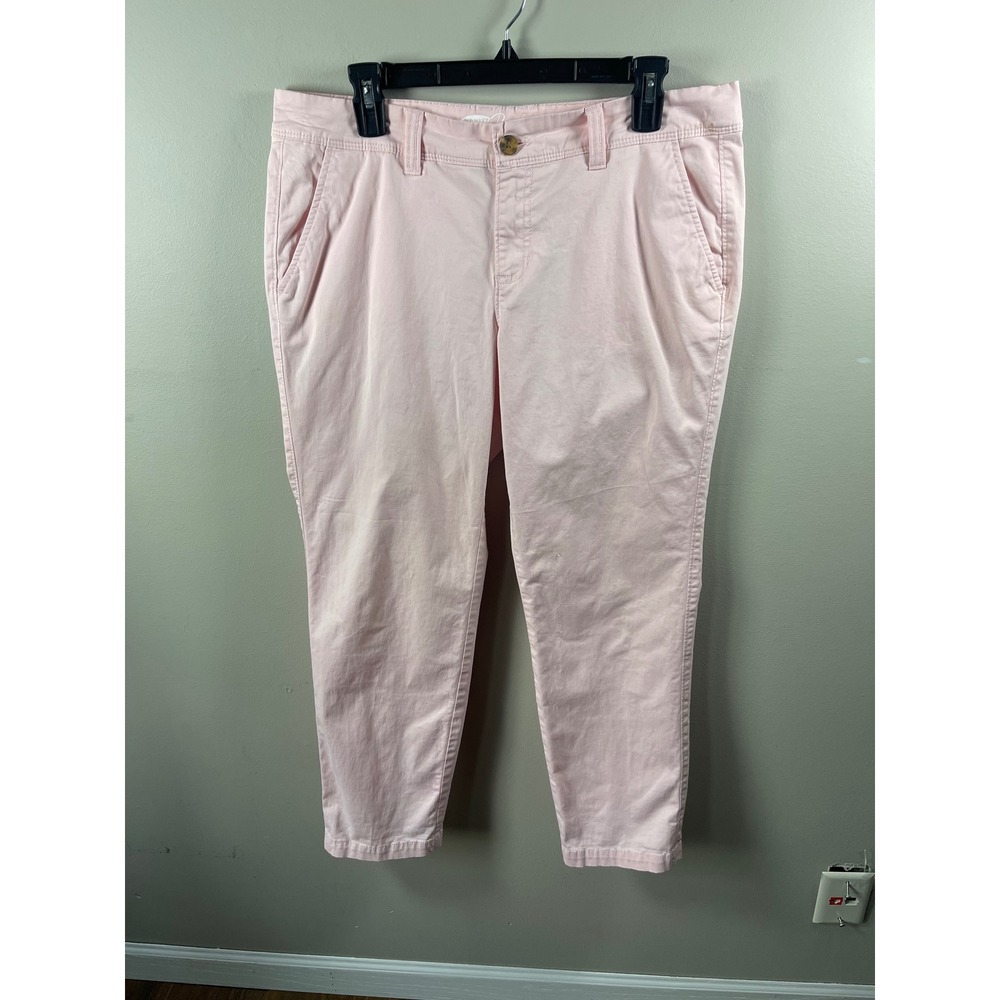 Old Navy The Boyfriend Chino Pants Pink Mid Rise casual career work preppy chic
